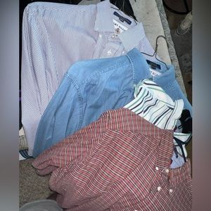 Tommy Hilfiger button up shirt lot. All around size L, 2 shirts are 16/35